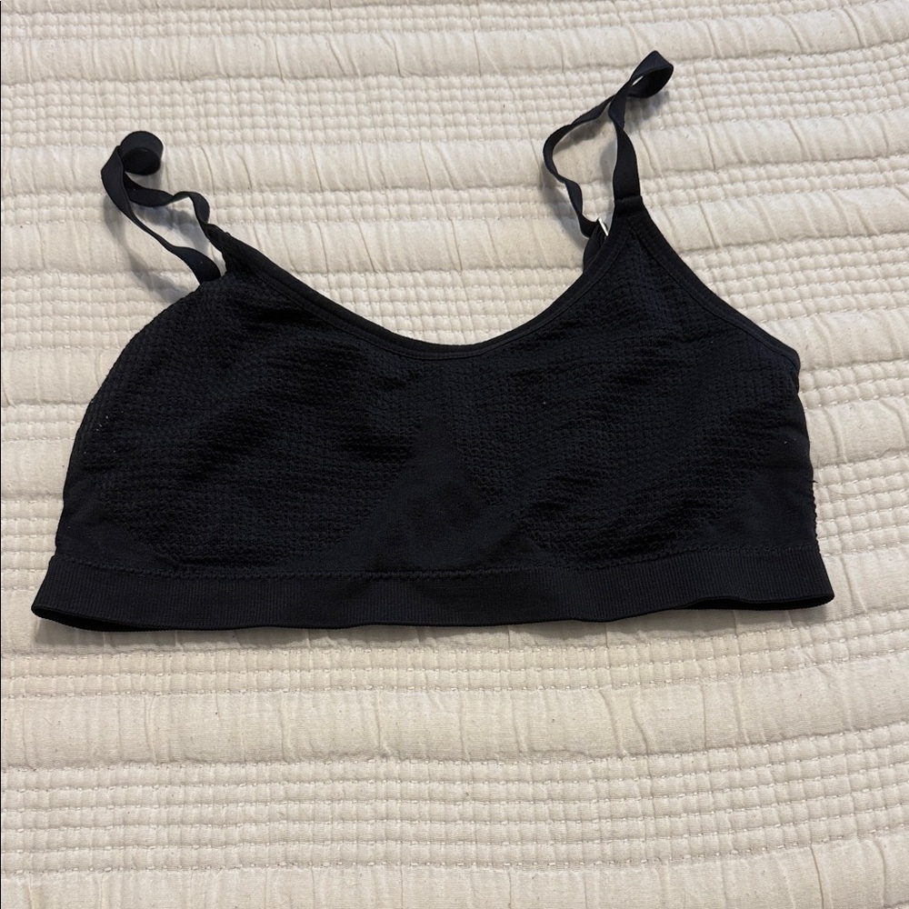 Anne Klein Black Textured Bra